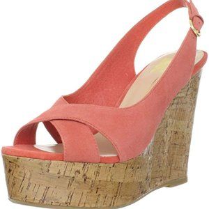 Dolce Vita Jill Melon Suede Platform Wedge Sandal